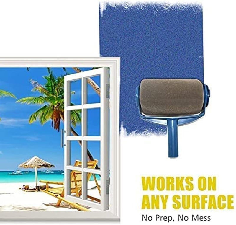 TOURACEÂ® 9Pcs/Set Paint Roller Kit with Sticks Paint Roller Pro Transform Your Room in Just Minutes Quickly Decorate Runner Tool Painting Brush Set - Image 3